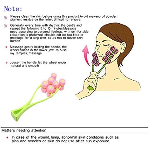 Ansigtsmassager, Ansigtsmassager, Blomstertype Massagerulle til