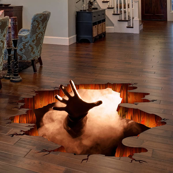 3D Halloween-seinätarrat irrotettavat, Halloween-aavekäsi W