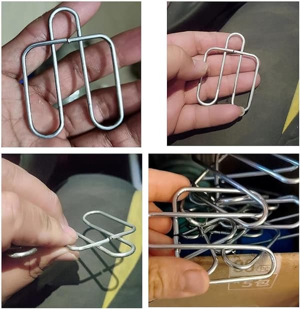 10 stk. Burfoderclips med fast spænde til kæledyrsfoderautomater Vandskåle Clips til fugle Kyllinger Papegøjer Cockatiels Parakitter