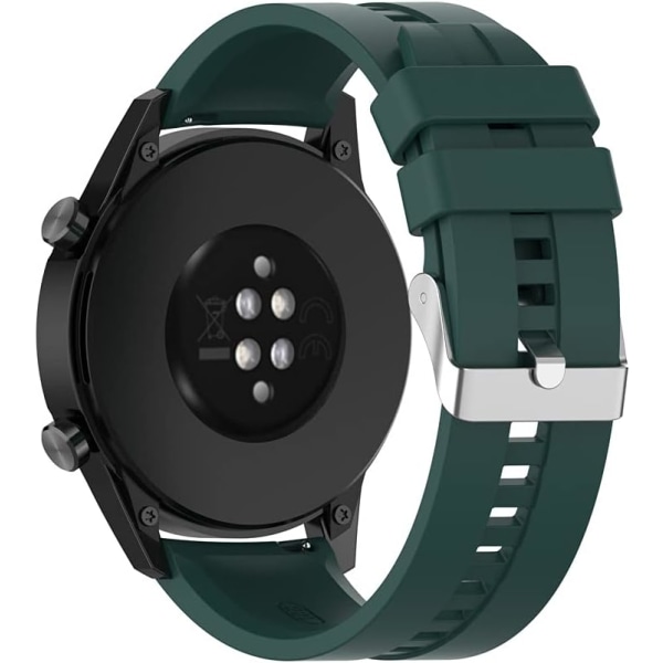 Tummanvihreä 22mm watch ranneke Huawei Watch 3/3 Pro/GT2 Pro/GT2e/GT2/GT 46mm/Galaxylle Dark Green