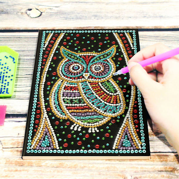 Specialformet notesbog med DIY diamantmaleri (stil 5)