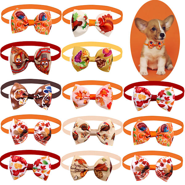 10 stk. Thanksgiving Day slips og jule kæledyr butterfly slips justerbar