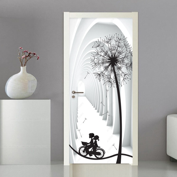 77x200cm Door Sticker Trompe l'oeil Effect 3D Wallpaper（Style 1)