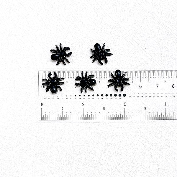30 st, Halloween Spindel Nagelberlocker 3D Resin Spindel Nagelkonst Berlocker Halloween Svarta Spindel Nageltillbehör Gotiska Nagelkonst Tillbehör Mörk Svart Spindel