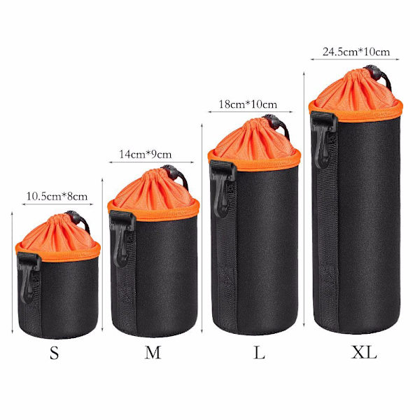 Vandtæt kamerataske (orange farve) 4 stk. Anti-fald blød Dslr