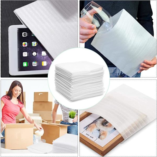 (100 stk. - 25x30 cm) Skumark folie bobleplast flytning papkasse til service flytning papkasser glas dis