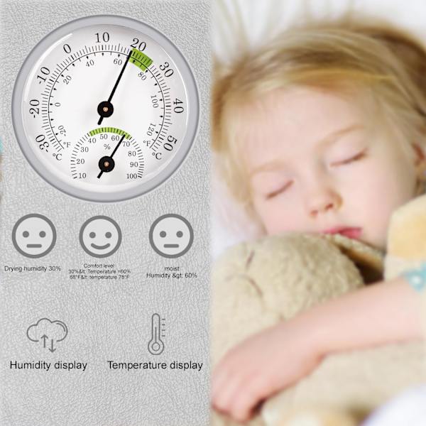 3-delad analog termometer: Nizirioo inomhustermometer, inomhus- och utomhustermometer, fukt- och temperaturmätare för hus, växthus, kontor
