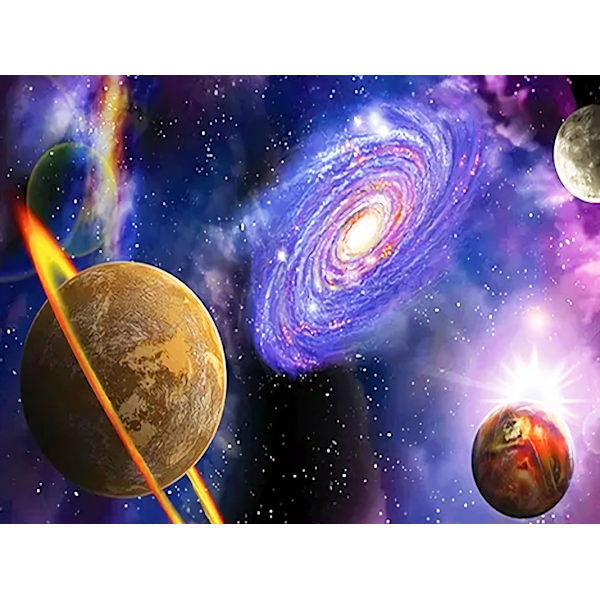 Aurinkokunnan planeetat 40*30cm olohuoneen timanttimaalaus 5