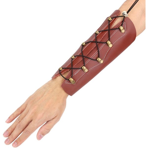 Leather armguard armguard for archery Brown Adult Youth Leat