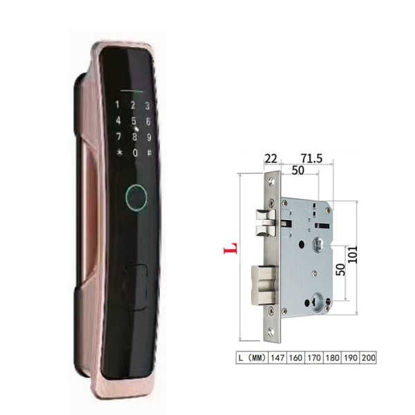 Smart Door Lock, digitaalinen elektroninen, biometriseen sormenjälkilukkoon, sormenjälkisalasana Avaimeton En