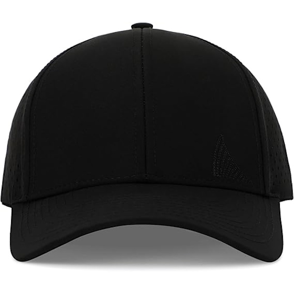 1-pakke, 5-panel buet skygge vandtæt performance snap cap black