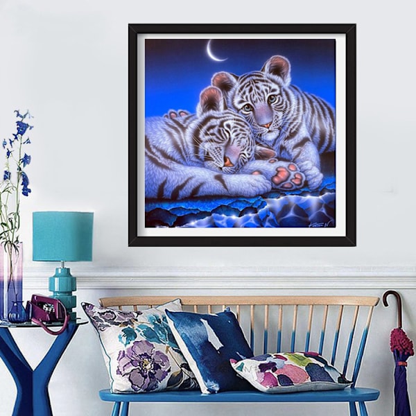 30 × 40 Serene Tiger Timanttimaalaus (30 * 40, 1 kpl) Diam