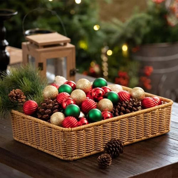Julgranspynt för juldekorationer, 24-pack 1,57 tum Okrossbara julgranskulor, Dekorativa Han