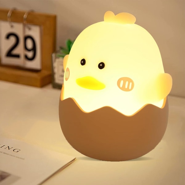Dæmpbar Natlampe til Børn, Baby Natlampe, Genopladelig LED Touch Sengelampe, Kawaii Indretning, Silikone, til Soveværelse, Børneværelse