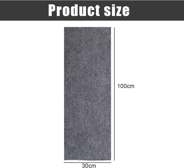 Selvklebende klorematte for katter, veggmontert klorebrett for sofa, ripebeskyttelse, kan kuttes til størrelse - grå, 30x100 cm