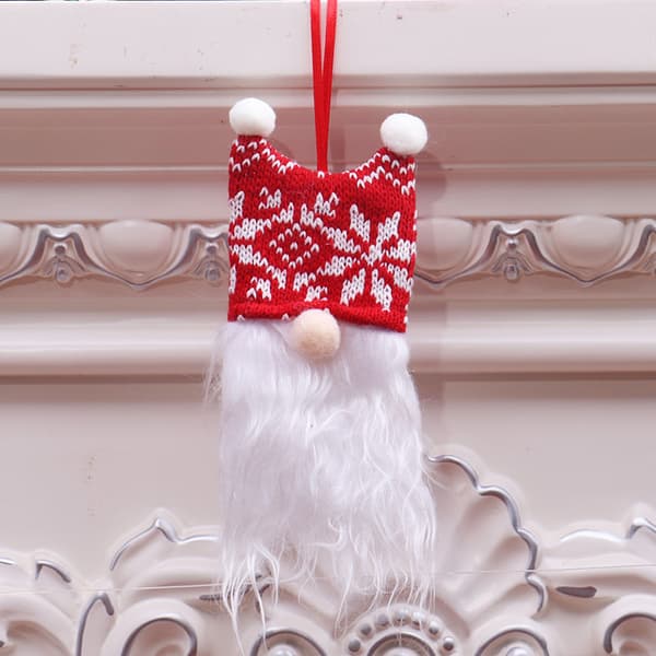 3 st Gnome-hänge till julgran - Jultomte-tomte-prydnader