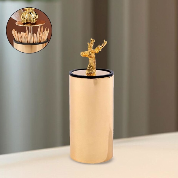 Tandstikholder Tandstik Dispenser Hotel Dekoration Køkken Gadget Tandstik Opbevaringsboks Tandstikboks til Skrivebord Vanity