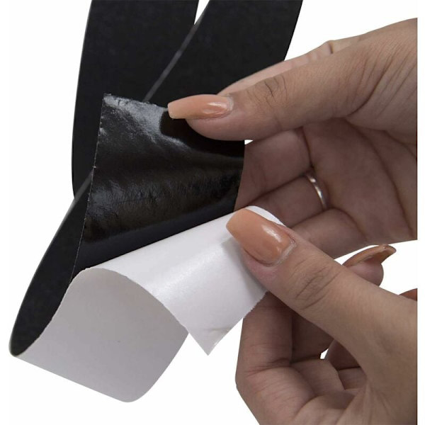 Svart, en bit, 5m x 2,5cm starkt självhäftande halkfri tejp anti-