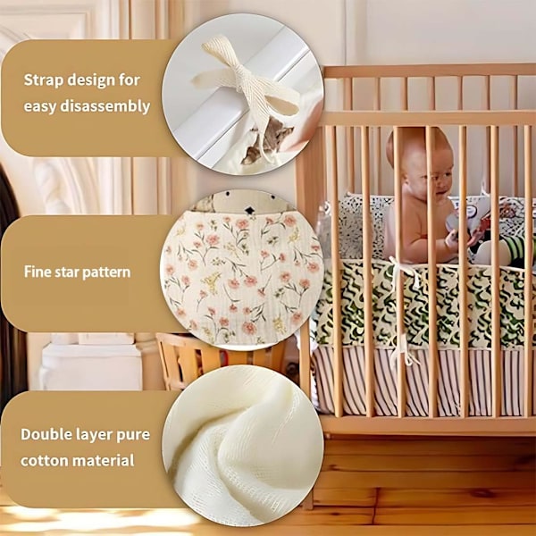 stk Baby Seng Hængende Opbevaringspose Børneværelse Organizer Hængende Ble Organizer 2 i 1 Baby Krybbe Organizer, til Opbevaring af Tøj, Bleer, Legetøj