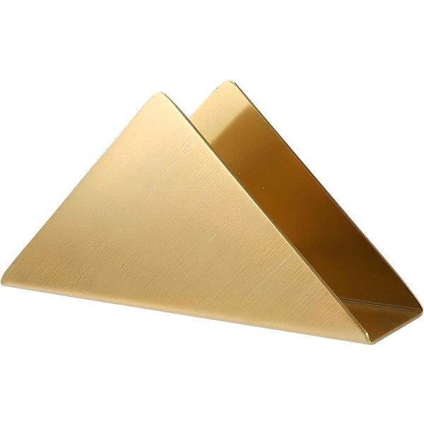 Stykke (Guld) Cocktailservietdispenser i rustfrit stål, servietholder, fritstående papirhåndklædedispenser, servietholder, servietstativ