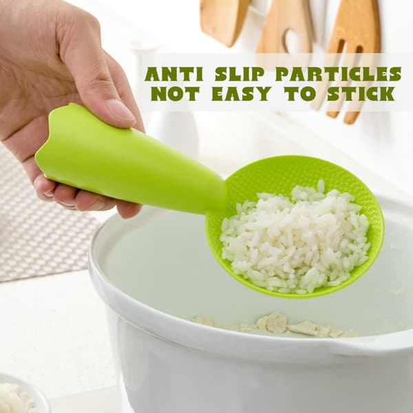 Plast Ris Paddel 4 st Non-stick Värmebeständig Stående Ris Serveringssked Ris Potatis Server Söta Matlagningsskedar