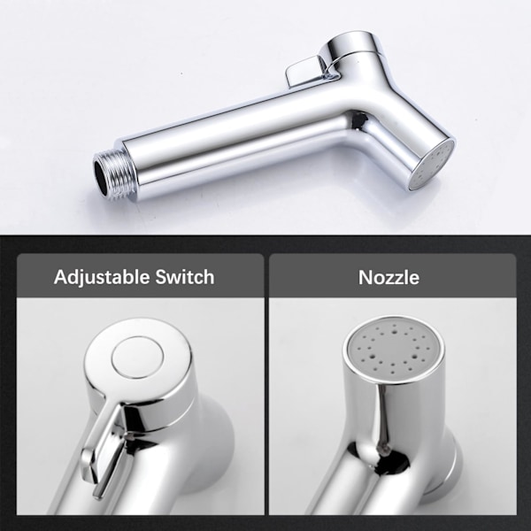 1 stk Håndholdt Bidet Dusjhode, Håndholdt Bidet Dusjhode Toalett Dusj Justerbar Håndholdt Toalett Bidet Dusj for Personlig Hygiene, Rengjøring