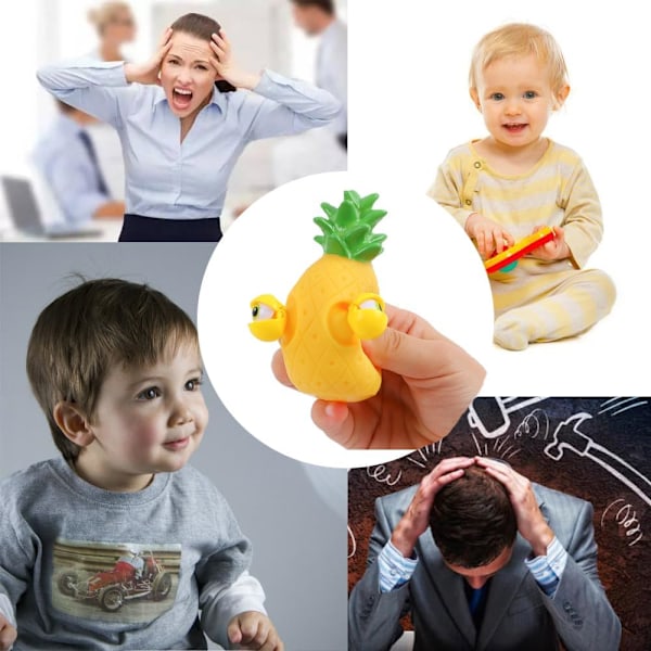 Frugt Squeeze Legetøj Pop Ud Øjne Fidget Vandmelon Ananas Drue Legetøj 3 Stk Stress Relief Legetøj Søde Fødselsdagsgaver Festartikler Klasseværelse Præmie til Børn