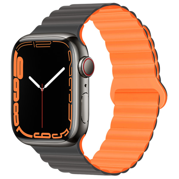 Gris Orange Compatible med Apple Watch Rem 45mm 44mm 32mm