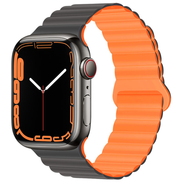 Gris Orange Kompatibel avec Armband Apple Watch 45mm 44mm 32mm