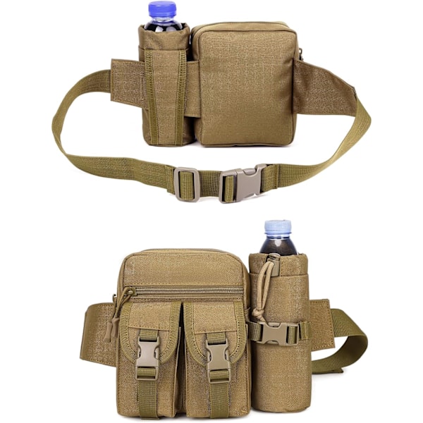 1 kpl Tactical vyölaukku vyötärölaukku lonkkavyö ulkoiluun kalastukseen Bumbag vesipullotaskulla