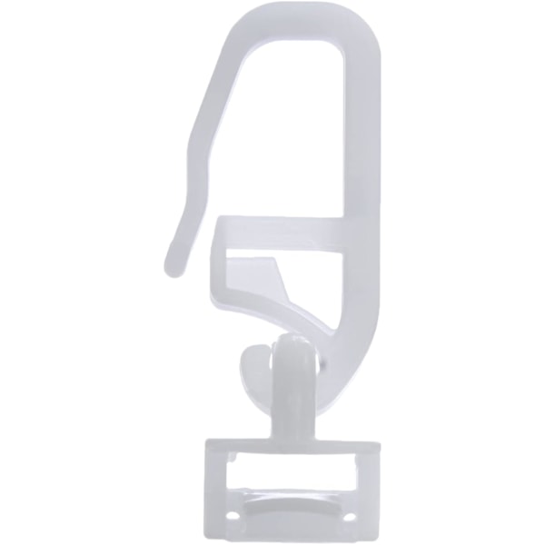20 Stycken, Plast, Vit, Clip-on Glid med Vikbar Krok inkluderad,
