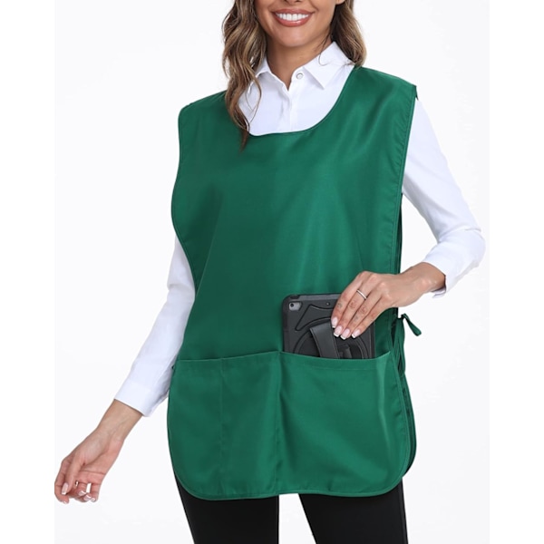 1 st svart Unisex Förkläde med 3 Fickor Västar