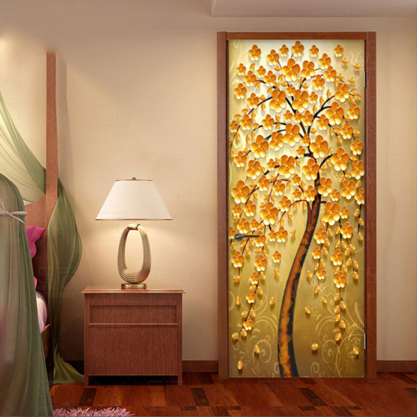 77x200cm Dørklistremerke Trompe l'oeil-effekt 3D-tapet (Stil 11)