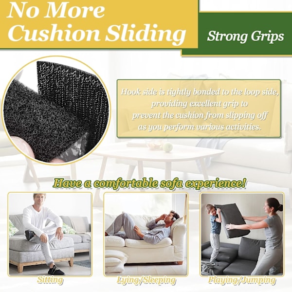 11cm X 6m skridsikre sofapuder, stop sofahynder og madras