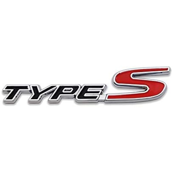 Metal Type-S Logo Bilskilt Premium 3D Racing Sport Badge Turbo Sticker Power Decal