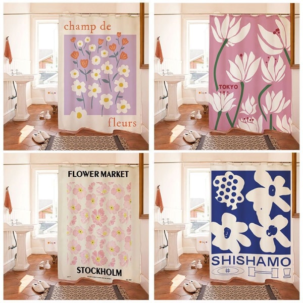 Bruseforhæng 180 x 180 cm（Stil 3）, Vandtæt Anti-skimmel Show