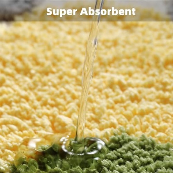 Antislip Bademåtte, Blød Mikrofiber Badeværelsesmåtte, Maskinvaskbar Absorberende Brusemåtte til Badeværelse, Køkken, Soveværelse, D