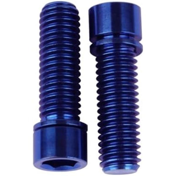 M8 x 25mm 6 st Titanium Ti Bult med Bricka för Cykelstyre