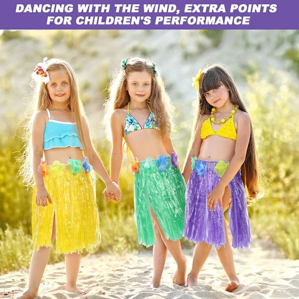 30 cm 12 stk Hula Hawaii Party Grassskjørt Plastgress Shor