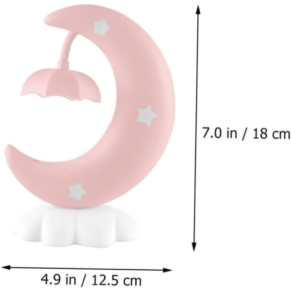 (Pink)Children's Moon Night Light Moon Bedside Lamp Small Night Lamp Led Reading Lamp Cute Lamp Baby