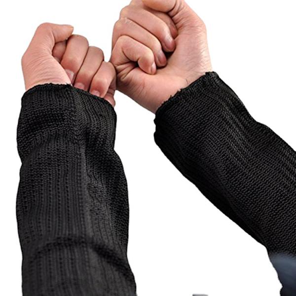 1 Par Sort Kevlar Ærme Arm Beskyttelse Ærme Skær Resitant Brænd Resistent Anti Slid Sikkerhed fo