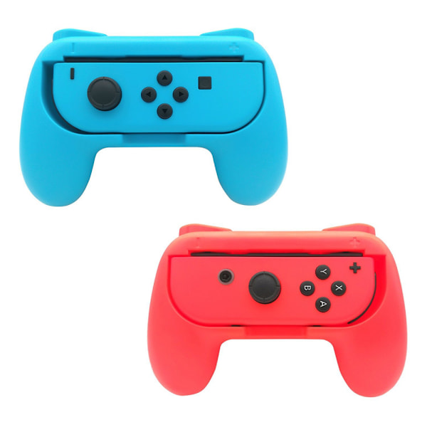 2 stk. grep for Nintendo Switch Joy-Con, slitesterkt håndtakssett for Switch Joy Cons Contro Blue and Red