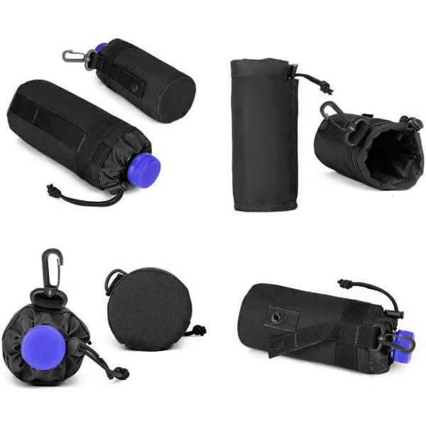 Tactical Molle 500 ml vannflaskepose, Militær turryggsekklommer for camping Fottur Sportssykkel