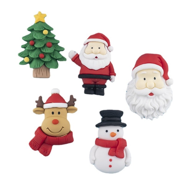 5pcs Christmas Fridge Magnets Cute Christmas Decorations Magnetic