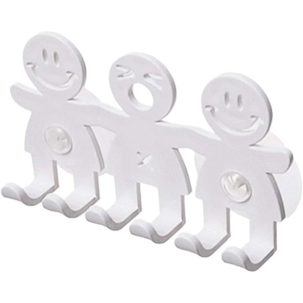11,5x6,8 cm Sød Tandbørsteholder med Sugekop til Badeværelsesvæg Smiley Emoji Boligindretning