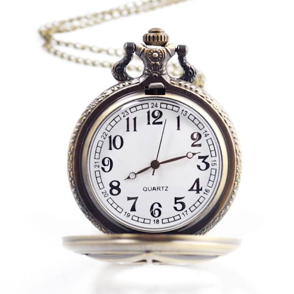 Ögon Triangel Fickur Vintage Quartz Fickur med Kedja,