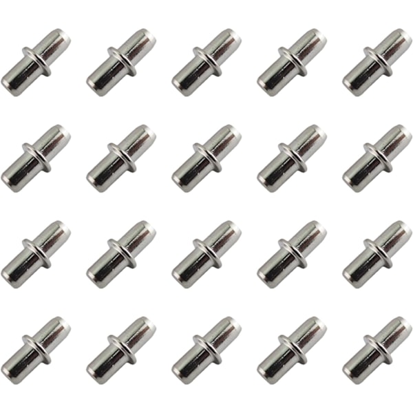 Pakke med 20 hyllebærere 5 mm - Hylleknekter - Hyllebærere - Hylleholder - for møbler, skap
