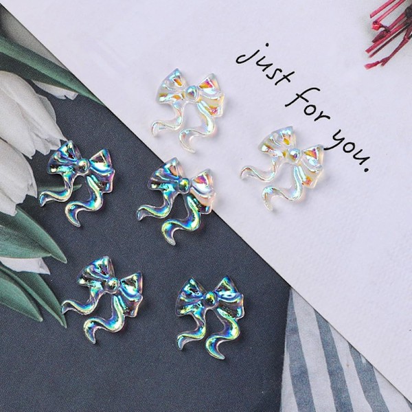 1 Laatikko, 6 Väriä Söpöjä Kawaii 3D Kynsikoristeita Hartsi Akryyli Kynsijalokiviä Strassikiviä Aurora Glitter Koristeita Kynsitaiteeseen DIY