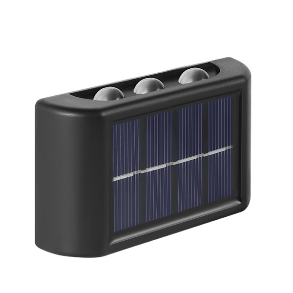 6-pack solcellslampor för utomhusbruk, 6 LED vattentäta solcellslampor för staket