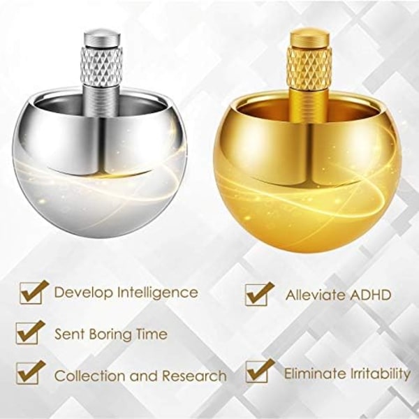 2 Stykker Metal Spindetop Metal Flip Over Top Aluminium Top Spinner Top Fysik Legetøj Gyroskop Rustfrit Stål Top Educa
